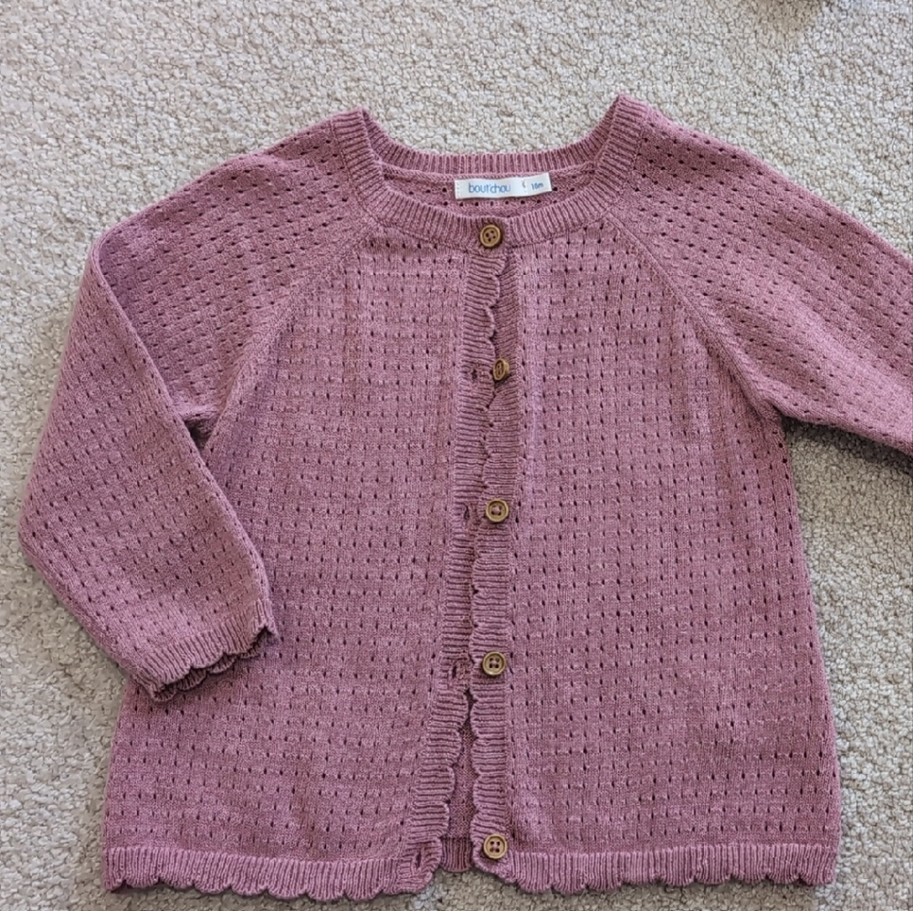 Pink Button-Up Sweater